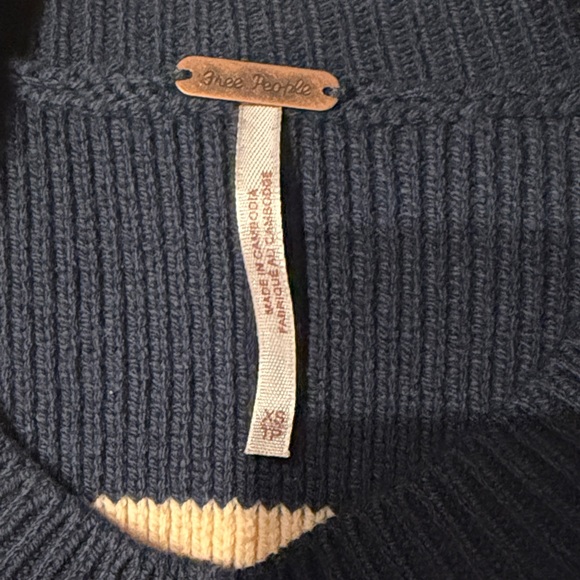 Free People East Street Striped Cropped Pullover - Picture 8 of 8